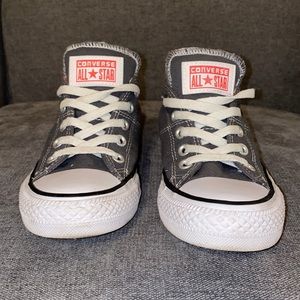 Converse grey low top with floral inside size 6